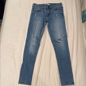Banana Republic Blue Skinny Jeans Distressed Denim
